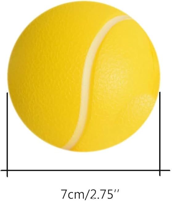 Hand Exercise Stress Relief Ball, Yellow Tennis Ball, Soft Squeeze Ball for Resistance Training, Anxiety Relief for Teens & Adults