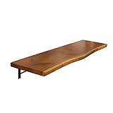 QINGJIE Mesa Plegable Montada En La Pared Irregular Pino Madera Plegable Escritorio Flotante Mesas Hoja Caída Vintage para Regalo Oficina En Casa(Size:100 * 45 * 3cm(39.4 * 17.7 * 1.2inch))
