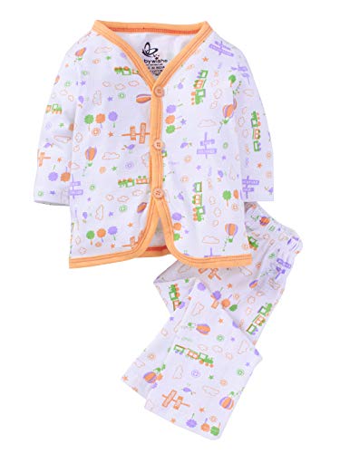 Image of babywish Baby Boys and Baby Girl Clothing Set 100% Cotton Full Sleeve Jhabla T-Shirt Trouser Pajama Newbrn Kids Clothes Set