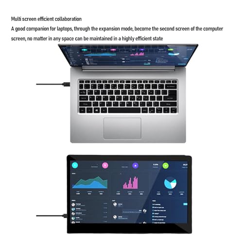 Image of GOWENIC 11.6 Inch Portable Screen 2.5K FHD Touchscreen 120HZ HD Multimedia Interface Second External Screen with Stand Built in 2 Speakers for Laptop PC