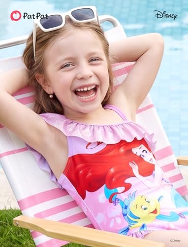Image of Disney Stitch Frozen Marvel Minnie Mouse Girls Swimsuits Ruffle One Piece Bathing Suits UPF 50 Swimwear Quick Dry Size 2-13Y