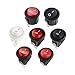 Round Rocker Switch, 15mm On/Off, 2-Pin DC/AC 3A 250V, Black and Red, 10 Pack, for Car Dashboard and Marine Applications (2Pin ON-Off Red)