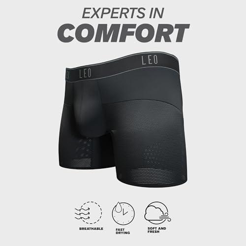 LEO Advanced Mesh Boxer Briefs - Breathable Mens Underwear4