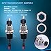 Twidec/10PCS 3V-6V-12V-24V-250V Momentary Push Button Switch 2 Pins ON/Off SPST 7mm Black Normal Open 1A Mini Round Button Switch with Pre-soldered Wires PBS-110-XBK