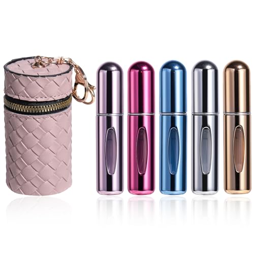 JPNK Mini Refillable Perfume Portable Atomizer Bottle 5PCS Travel Size Spray...
