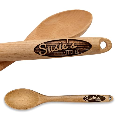Personalized Engraved Wooden Spoon – Custom Name & Message | Thoughtful Gift for Mom,...