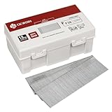 DEWBIN Clavos Brad de calibre 18, 6000 unidades de 1-1/2 pulgadas 18 GA, clavos galvanizados para pistola de clavos, pistola eléctrica