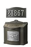 Gaines - Eagle Wallmount Series Custom Mailbox Set (Bronze/Satin Nickel)