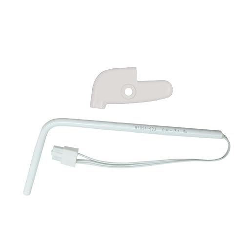 Nuevo para Whirlpool WPW10511923 - Termistor de contenedor para máquina de hielo para refrigerador W10511923 (color blanco, plateado)
