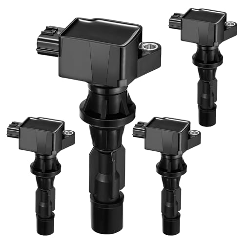 Image of 4-Pack Ignition Coil UF540 Compatible with Mazda 3 /6 06-13, CX-7 07-12, MX-5 Miata 06-15 2.0L 2.3L 2.5L L4 Replacement for L3G218100 L3G218100A C1683