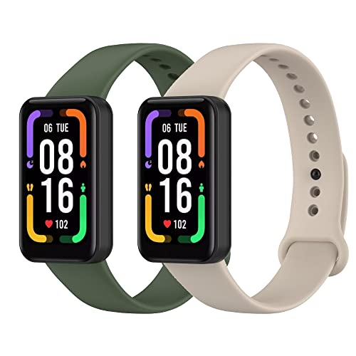 Tiggo 2pcs Smart Watch Strap Compatible for Redmi smart band pro Wristband,Adjustable Replacement Sport Accessory Wristband for Redmi smart band pro Accessories (C2)