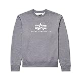 Alpha Industries Sweat-shirt ras du cou avec logo basique, Medium Charcoal Heather, XX-Large
