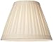 Set of 2 Creme Linen Box Pleated Large Drum Lamp Shades 7
