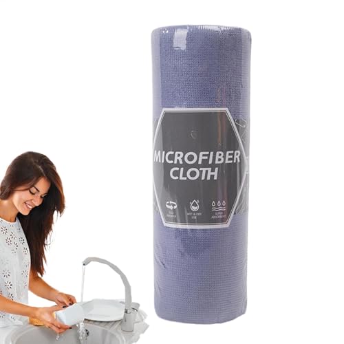 Paño de microfibra reutilizable para cocina, rollo de toalla de limpieza absorbente, paño versátil para el hogar, solución de limpieza de secado rápido para electrodomésticos, cocina, baño, 9.84 x