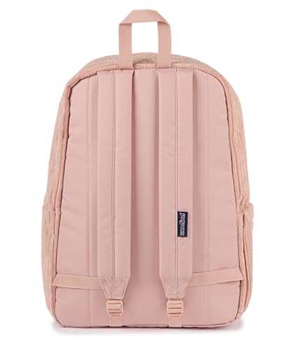 Image of JanSport Superbreak Plus FX Backpack - Work, Travel, or Laptop Bag with Water Bottle Pocket - Surreal Corduroy Misty Rose