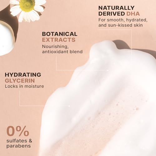 self tanner mousse - usa made with natural amp organic ingredients self tanning mousse for dark fake tan sunless tanner clear amp non toxic tanning foam for streak free finish amp natural glow