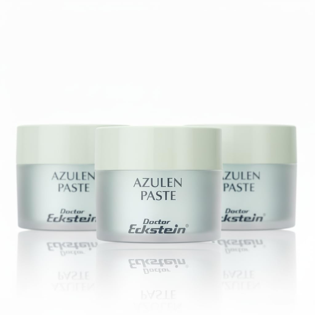 Doctor Eckstein Azulen Paste – Spezialpflege mit Zinkoxid, Ichthammol & Azulen für fettende, unreine Haut (3 x 15 ml)