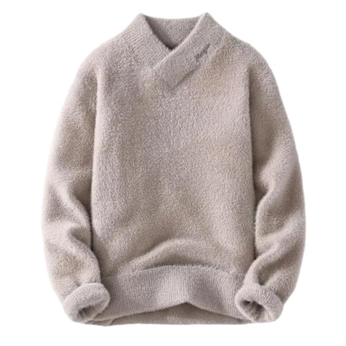 Men Sweaters Winter Warm Sweater V-Neck Sweaters Wool Pullovers