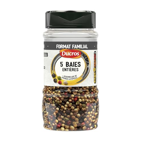 DUCROS - 5 Baies Entières, Mélanges de poivres et d'épices 190 g