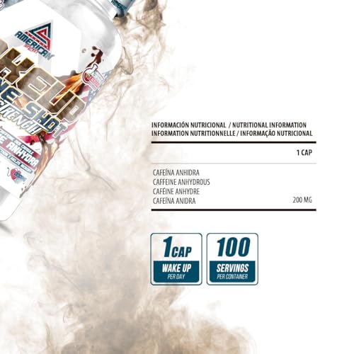 AS American Suplement | Pre Workout | PreWorkout Puissant “Wake Up” Caffeine Shot | Augmente L'Énergie | 100 Capsules | Aide à Améliorer les Performances | Contient de la Cafeine – Image 7