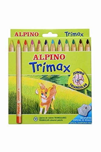 Lapices de colores alpino trimax caja de 12 colores surtidos