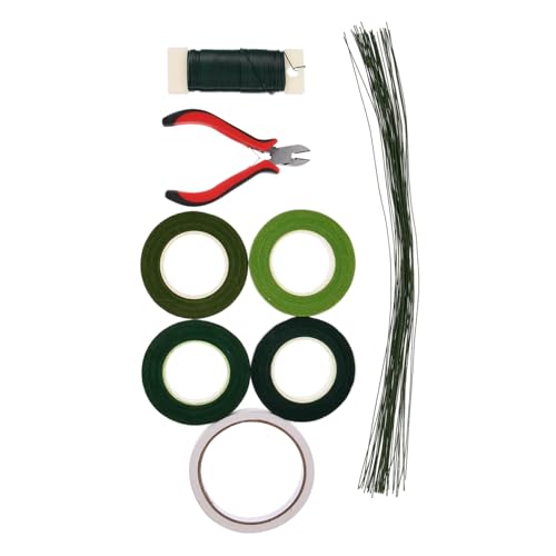 DOITOOL 1 Set Floral Tool Kit Arrange Florist Supplies Beginner Cutting Crafting Making Arranging Covers Flower Scissors Tools Florist Wire Stems Mini Bouquets Materials Kit Iron