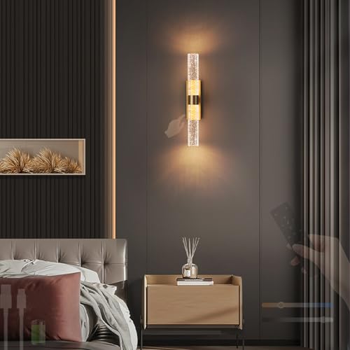 Apliques de pared LED regulables en cobre con mando distancia