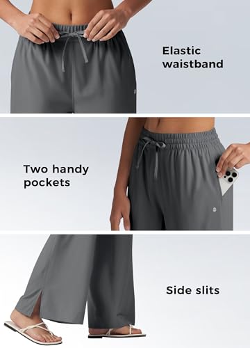 Willit Women's Wide Leg Pants Swim Beach Pants UPF 50+ Lightweight Travel Quick Dry Sun Protective 29" 31"