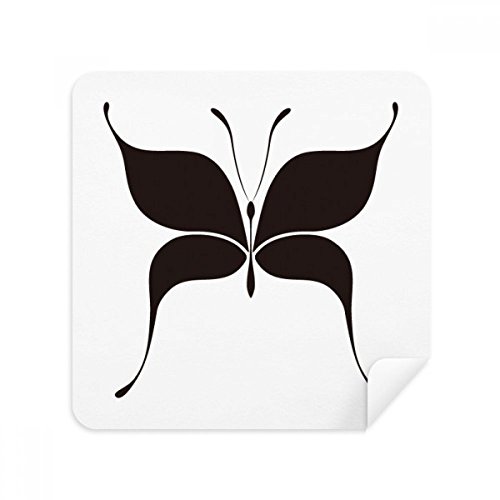 Chiffon en daim pour lunettes lot de 2 avec motif papillon noir