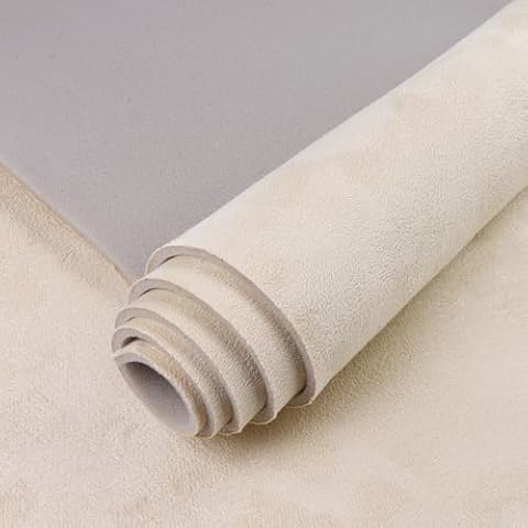 Car Elements Suede Headliner Fabric 98"×60" with Foam Backing Car Roof Upholstery Fabric Micro-Suede Headliner Repair Material for Automotive RV Boat Home Interior Replacement, Beige Cover