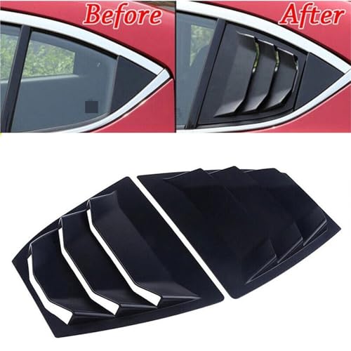 Persiennes de vitre arrière Mazda 3 cache-perceuse custode noir mat 14-18 - 3