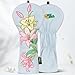mytag Lily Driver Headcover Heavy Embroidery, Cute Golf Driver Head Cover Fits 460CC Head, Headcover for Girl Women, Light Blue