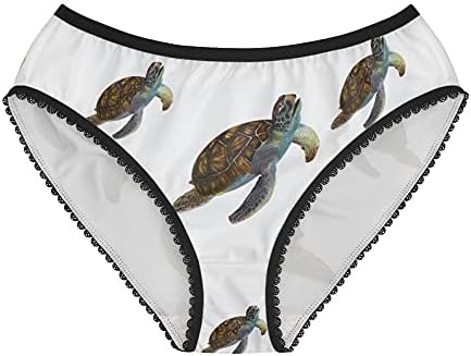 SpreadPassion Green Sea Turtle Profile Panties, Underwear, Briefs, Cotton Briefs, Funny Underwear, Panties For Women
