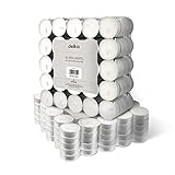  delka 8 horas de combustión, velas de té sin perfume (paquete de 100 unidades), color blanco