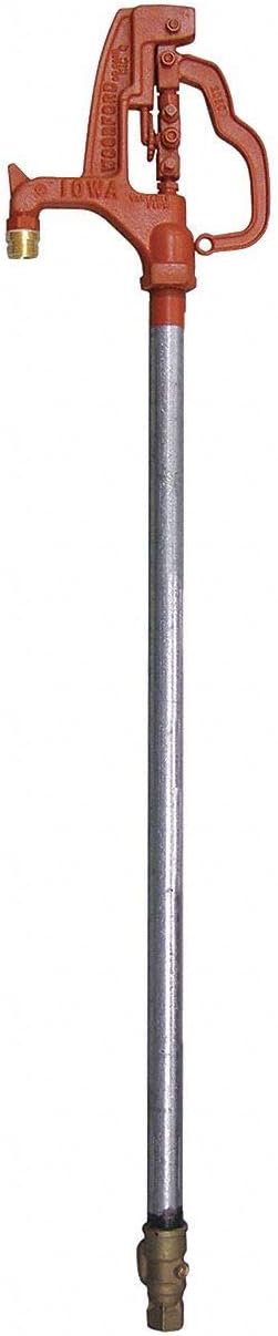 Woodford 72-1/2"L Nitrile Cast Iron Wall Mounted Faucet, Painted Finish, Y34-3