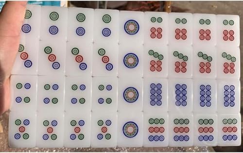 Mahjong chino avanzado con 144 fichas grabadas para viaje miniatura 6