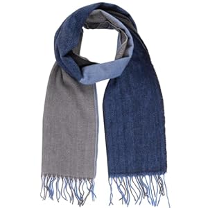 Minicloss Schal Herren Herbst Winter Blau Halstuch Herren Schöner Weicher Gemischt Schal Warm Plaid Schals Nackenschutz Halsumfang Winter Lange Schals für Männer, hecker-Farbabstimmu... × 35cm