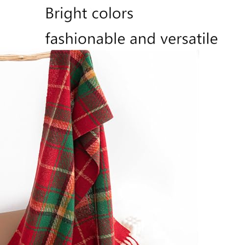 Warm Scarf Long Shawl Large Scarves Cold Weather Blanket Scarfs Christmas Plaid Lightweight Fall Winter Scarf4