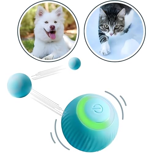 Bola Elétrica Inteligente Pet USB, Brinquedo Gato e Cachorro, Bolinha giratoria que Mexe Sozinha (Ro