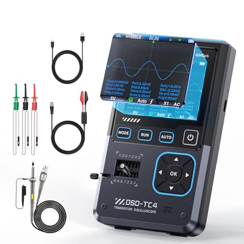 【Upgraded Model with 1xP6100 Probe】 FNRSI DSO-TC4 3in1 Digital Os...