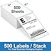 1000 4x6 Thermal Labels 500/Stack, HUOJI Shipping Thermal Labels 4x6 Fanfold Compatible with Rollo, Zebra, MUNBYN Printers (Commercial Grade)