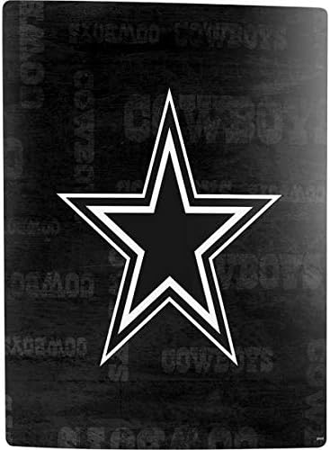 Skinit Decal Gaming Skin Compatible with PS5 Digital Edition Bundle - Officially Licensed NFL Dallas Cowboys Black & White Design