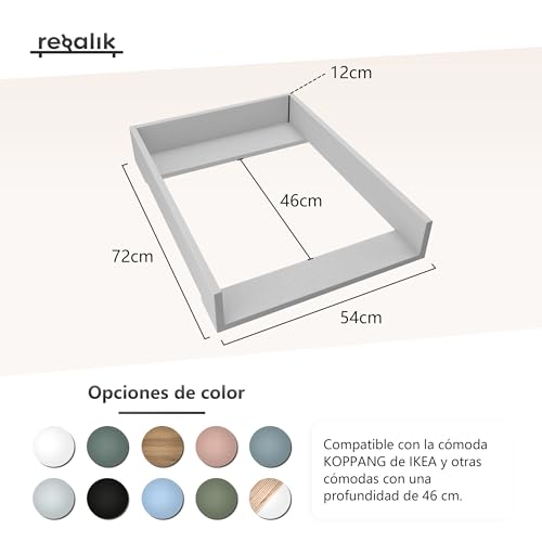 Miniatura 2 de Regalik Ikea - Cambiador Para Cambiador Koppang 46 Cm, Paneles Frontales Redondeados, 72 X 54 Cm , Color Blanco