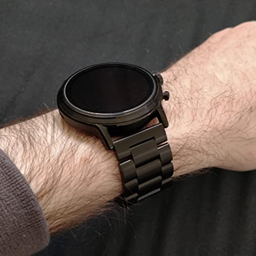 Zpjpplx 24Mm Metal Watch Band,For Hybrid Smartwatch Machine,Suunto 9/9 Baro/7/D5/Spartan Sport,Black #TOP4