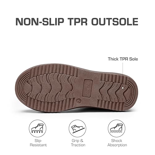 DREAM PAIRS Women's High-top Winter Snow Boots Faux Fur Lining Pull on Warm Comfortable Outdoor Booties Shoes for Women FuzzyClassic,Size 5,Brown,SHORTY_HIGH