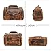 CONTACTS Crazy Horse Leather Toiletry Bag for Men Travel Bathroom Shaving Dopp Kit Toiletries Organizer Vintage Brown Cosmetic Bag Handbag