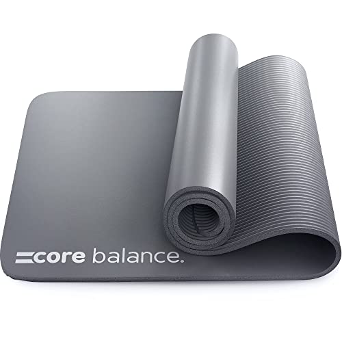 Core Balance Pilates Mat, Extra Thick Foam 10mm, Non Slip, Exercise Fitness Yoga, Compact Lightweight With Carry Strap, 180cm x 60cm x 1cm Core Balance Pilates Mat, Extra Thick Foam 10mm, Non Slip, Exercise Fitness Yoga, Compact Lightweight With Carry Strap, 180cm x 60cm x 1cm