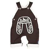 P.Eisenherz Trachten Babyhose - KRACHLEDERNE - Dunkelbraun - für Jungen und Mädchen
