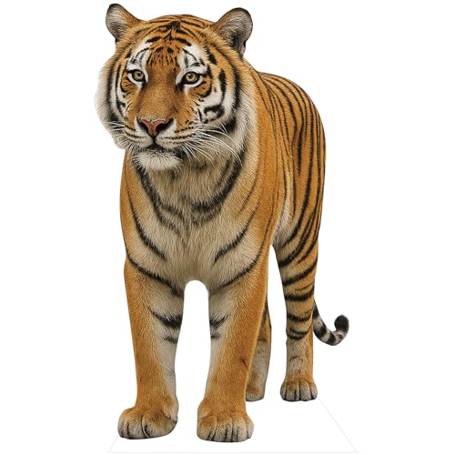 Image of Tiger 3FT Life Size Cardboard Cutout Standup, 1 PC | Animal Standup for Events, Party Decor, Birthday Parties, Photos, Holiday Decorations, Photo Backdrop & Party Supplies