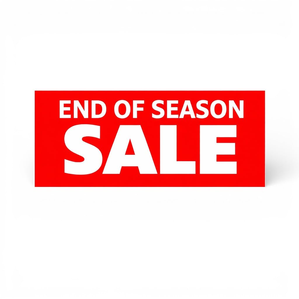10x Seasonal Retail Poster Window Sign 75x30cm Red High Visibility Easy Hang Display